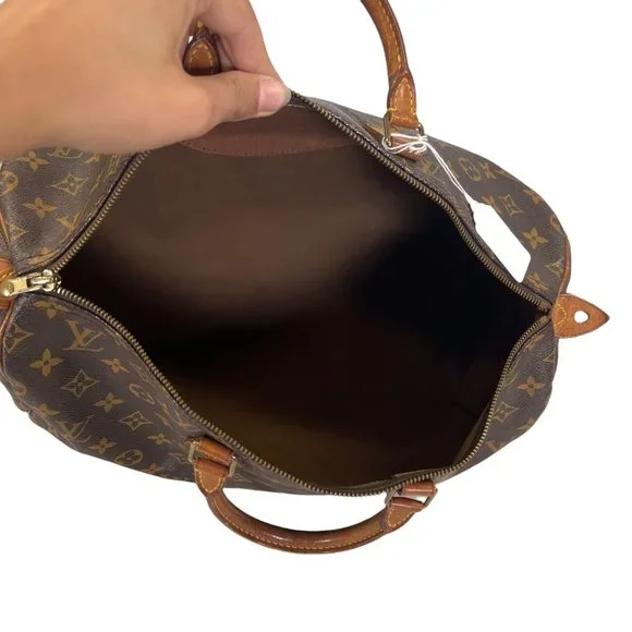 Authentic Louis Vuitton Satchel Bag Speedy 40 Monogram Used LV Handbag Vintage - Picture 10 of 12